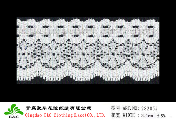 scallop edge elastic lace 28205