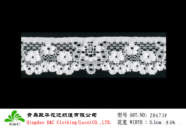 Eco-friendly stretch lace 28673